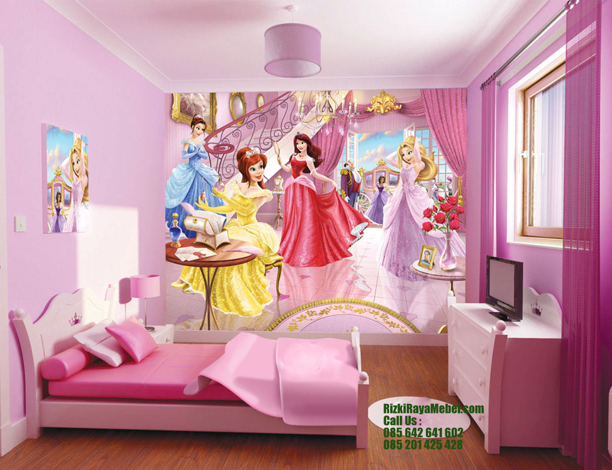 Set Tempat Tidur Anak Minimalis Princess Rizki Raya Mebel