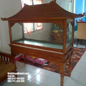 Meja Aquarium Jati Model Joglo