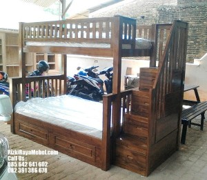 Tempat Tidur Anak Tingkat Kayu Jati