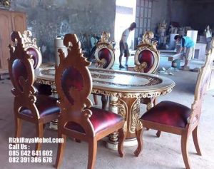 Meja Makan Sofa Mewah Jepara