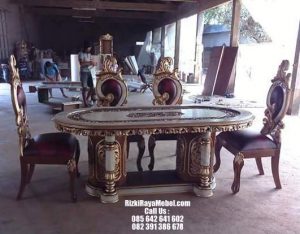 Meja Makan Sofa Mewah Jepara