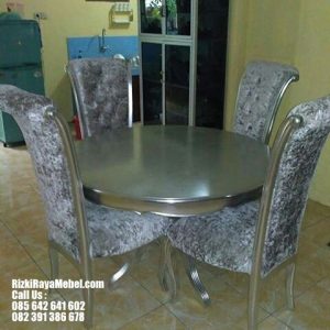 Set Meja Makan Mewah Sofa Modern