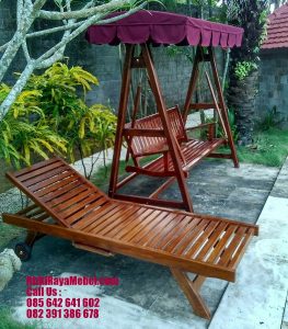 Lounger Kolam Renang Kayu Jati