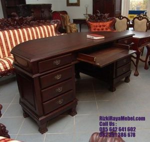 Meja Kerja Desain Mewah Oval