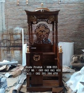 Mimbar Masjid Kubah Ukiran Jati Jepara