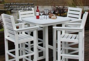 Set Meja Kursi Makan Cafe Bar Outdoor Minimalis