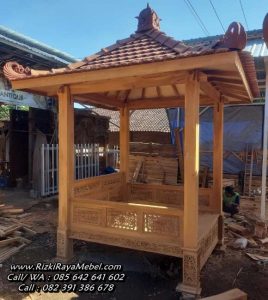 Gazebo Kayu Jati Ukir Jepara Antik