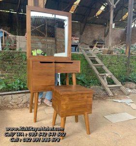 Meja Rias Tolet Minimalis Kayu Jati