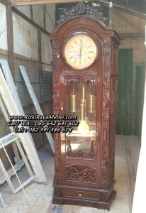 Jam Hias Jati Ukiran Jepara Rahwana