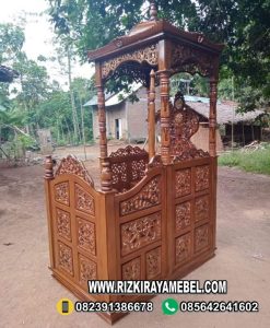 Mimbar Masjid Ukiran Jepara Murah Kayu Jati