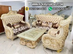 Kursi Sofa Ruang Tamu Mewah Ukir Kayu