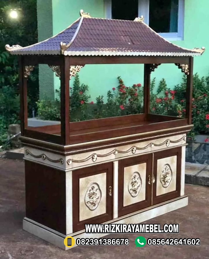 Bufet Aquarium Joglo Kayu Jati