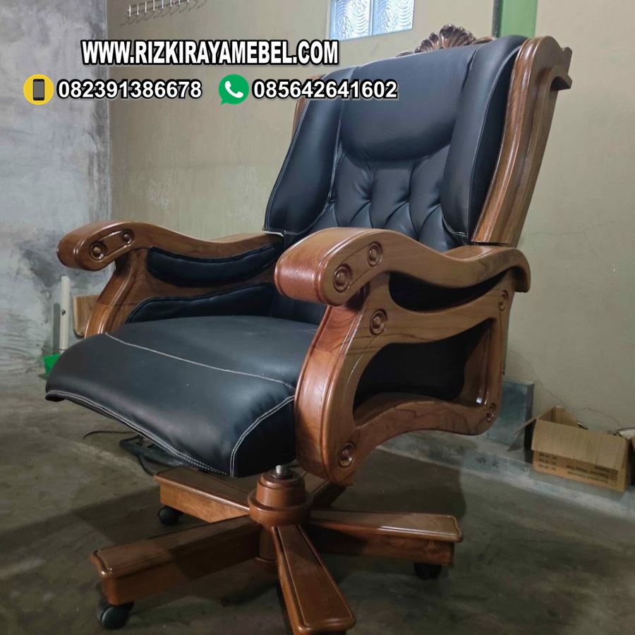 Kursi Direktur Kantor Minimalis Kayu Jati