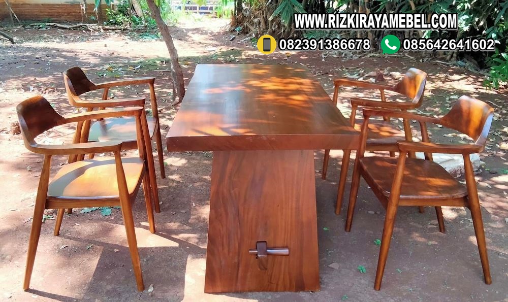 Kursi Meja Makan Kayu Solid Minimalis