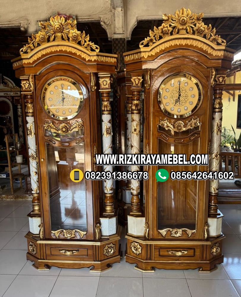Lemari Jam Hias Masjid Ukiran Jepara