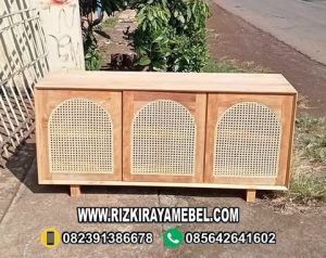 Bufet Minimalis Jati Rotan Jepara