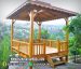 Gazebo Minimalis Kayu Jati Restoran