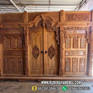 Pintu Gebyok Ukiran Jawa Kayu Jati