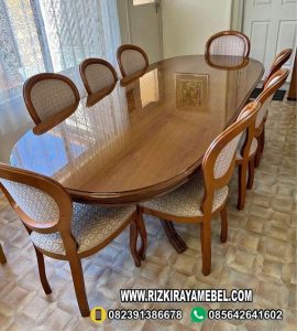 Kursi Meja Makan Kayu Jati 8 Kursi