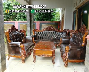 Kursi Ruang Tamu Ukir Kayu Jati Mewah