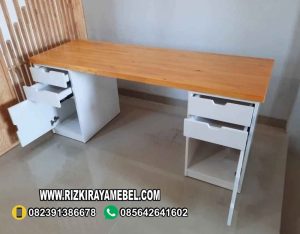 Meja Kerja Kantor Minimalis Jati