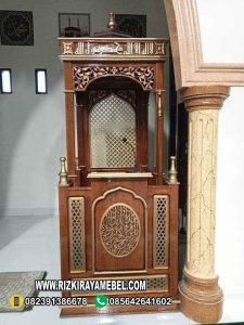 Model Mimbar Masjid Minimalis Kayu Jati