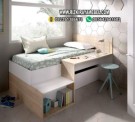 Tempat Tidur Anak Modern Plus Meja Belajar