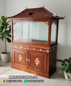 Bufet Meja Aquarium Ukiran 2 Pintu