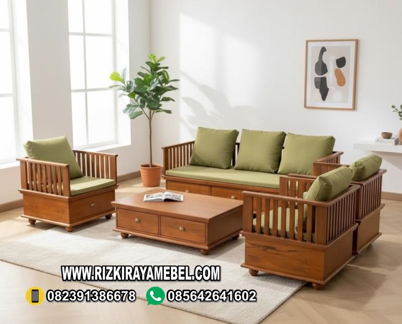 Kursi Meja Ruang Tamu Minimalis Kayu Jati