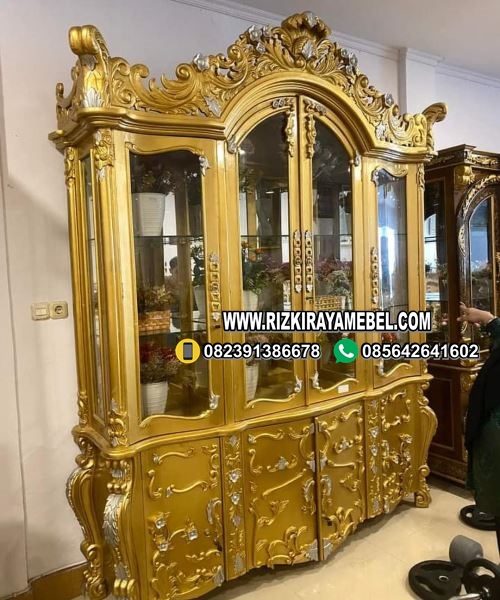 Bufet Hias Ukiran Kayu Jati Mewah