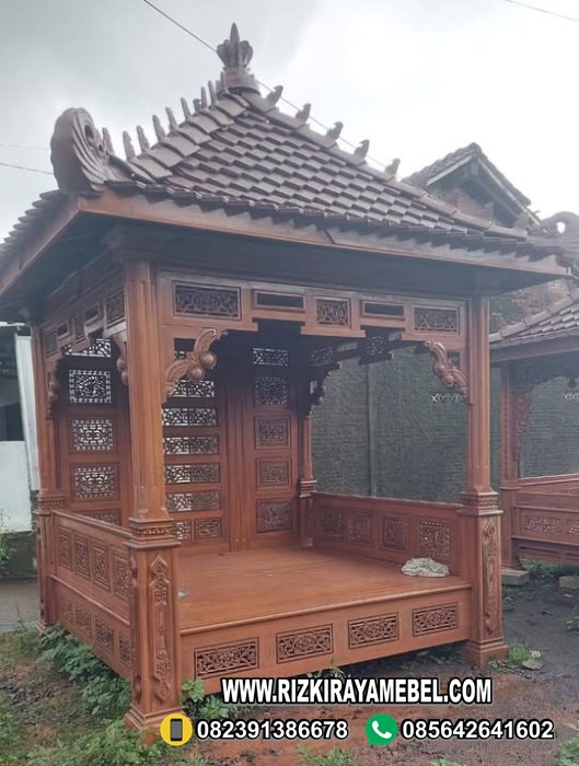 Gazebo Ukir Kayu Genteng Sirap